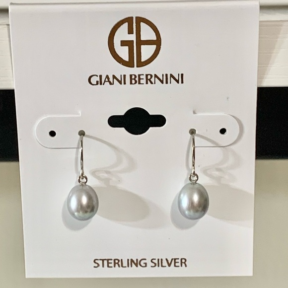 NWT Giani Bernini grey cultured pearl earrings - Picture 7 of 8